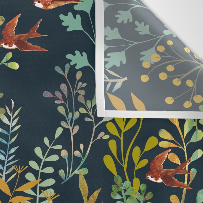 The Wild Garden Night Wall Tapestry Gallery Image 3