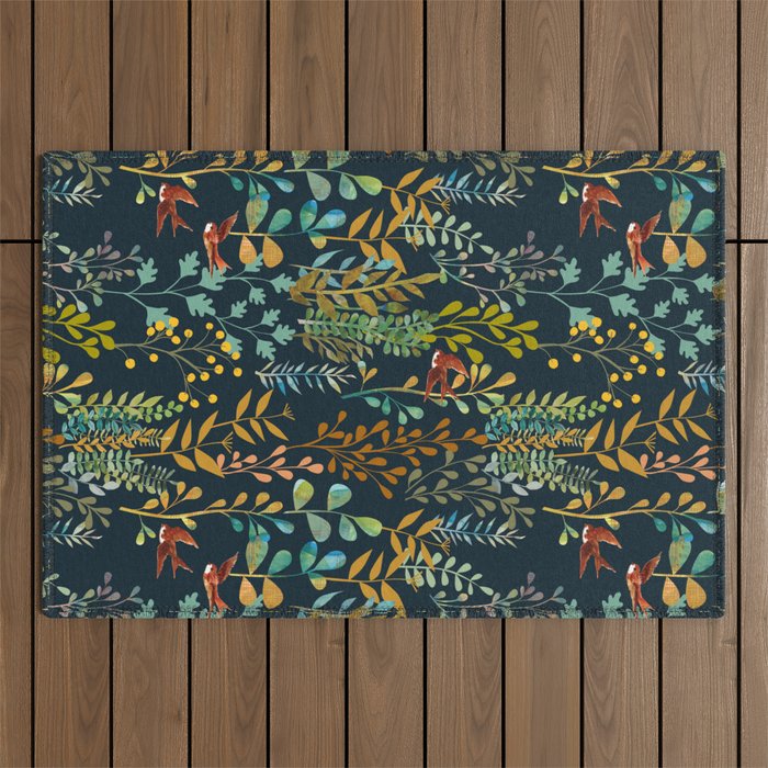 The Wild Garden Night Outdoor Rug Gallery Image 1