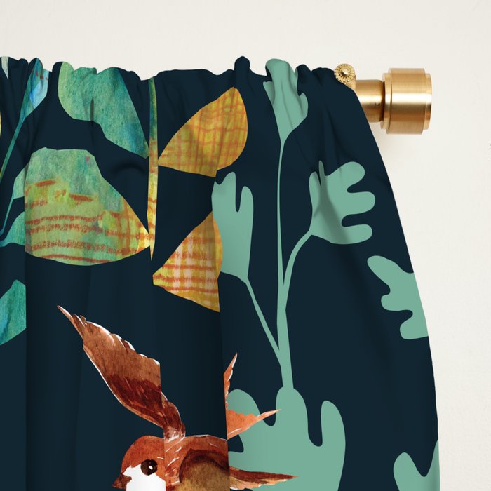 The Wild Garden Night Window Curtain Gallery Image 2