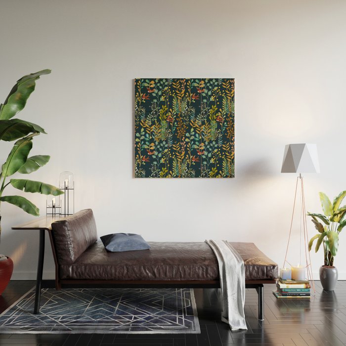 The Wild Garden Night Wood Wall Art Gallery Image 2
