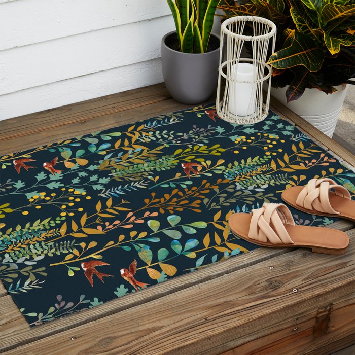 The Wild Garden Night Outdoor Rug Gallery Image 2