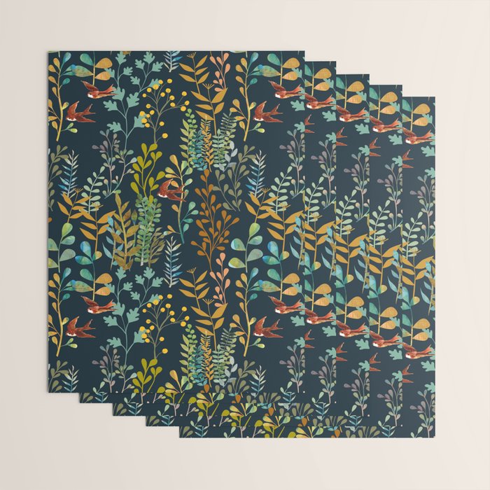 The Wild Garden Night Wrapping Paper Gallery Image 3