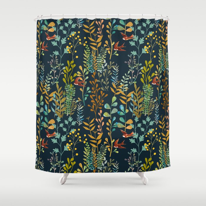 The Wild Garden Night Shower Curtain Gallery Image 1