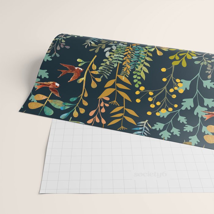 The Wild Garden Night Wrapping Paper Gallery Image 2