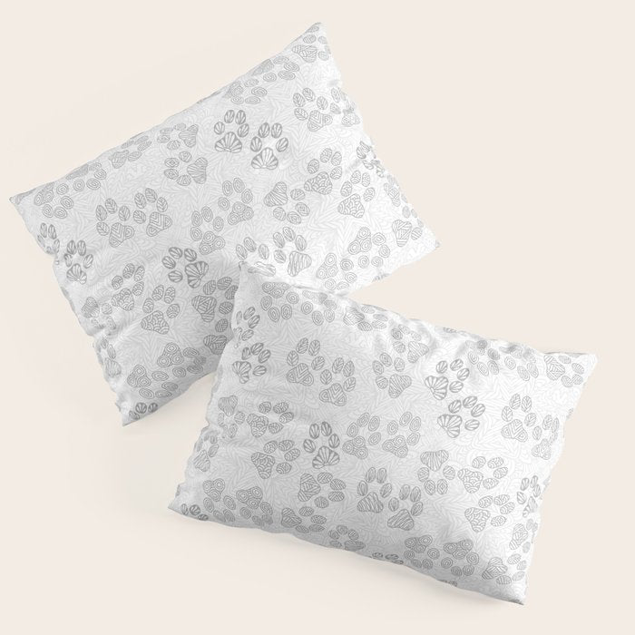 Puppy Paw Prints Pillow Sham Gallery Image 1