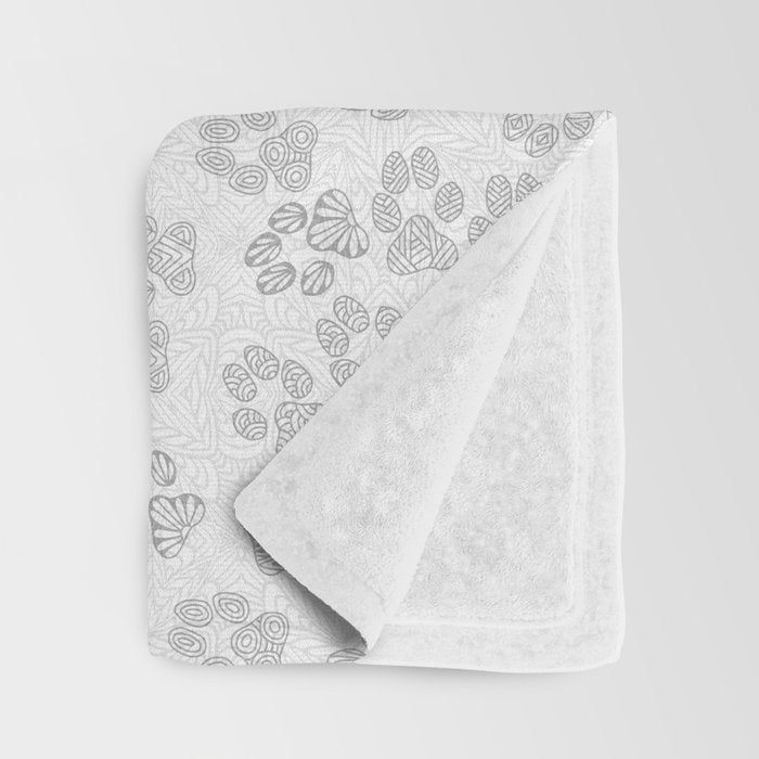 Puppy Paw Prints Throw Blanket Gallery Image 3