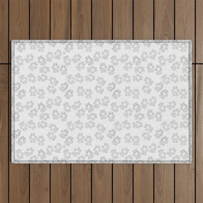 Puppy Paw Prints Outdoor Rug Gallery Image 1