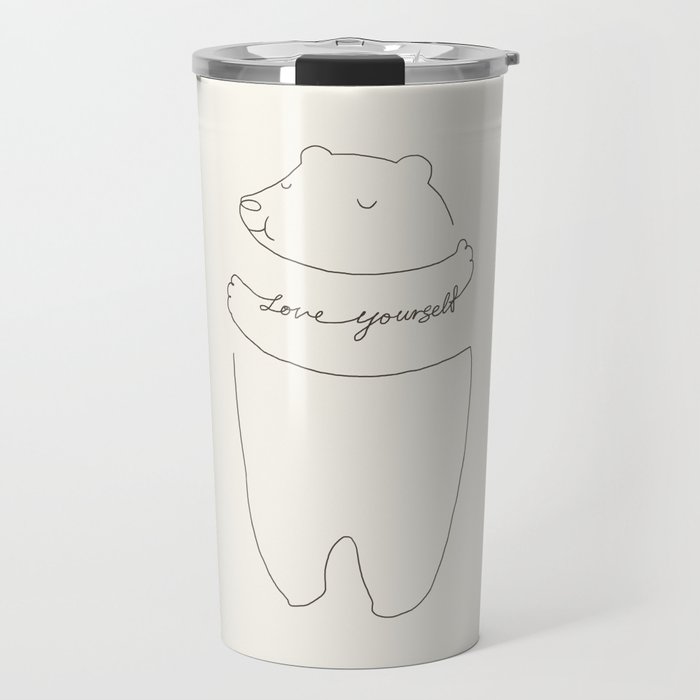 Love Yourself Bear Travel Mug Gallery Image 1