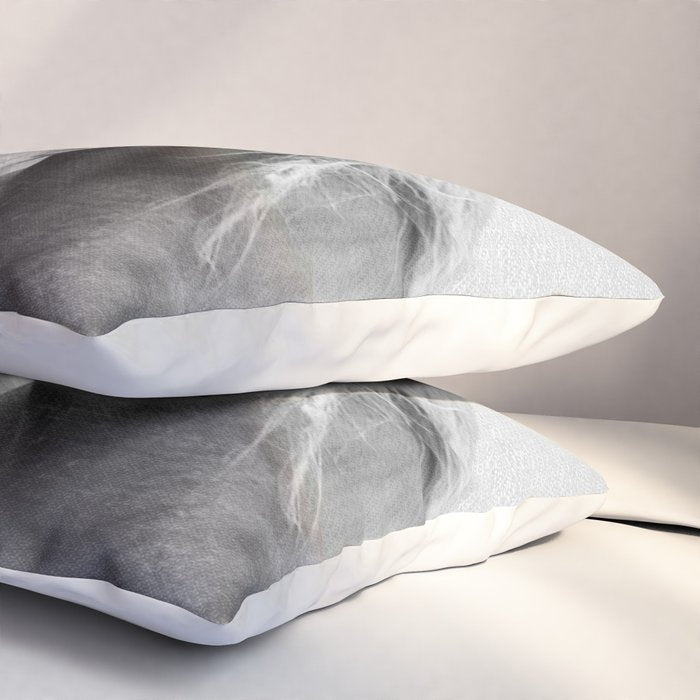 Horses - Black & White Pillow Sham Gallery Image 3
