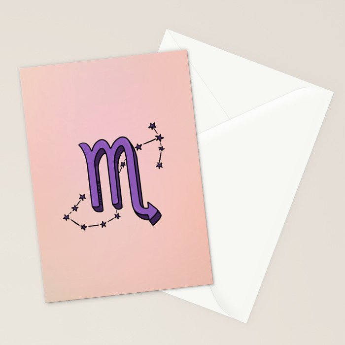 Scorpio Symbol Stationery Card Gallery Image 2