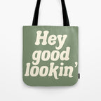 Hey Good Lookin' (Sage Cream) Tote Bag Gallery Image 1