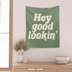 Hey Good Lookin' (Sage Cream) Wall Tapestry Gallery Image 2