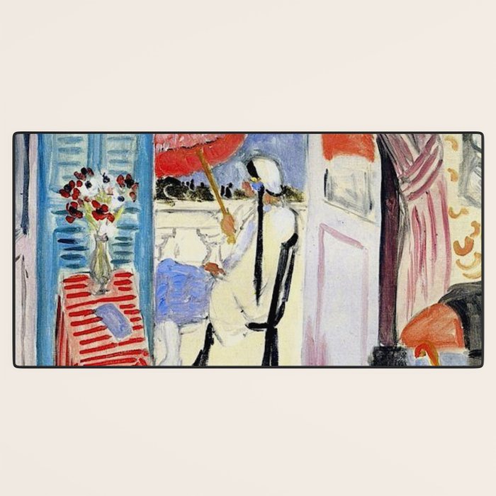 Henri Matisse Woman at The Open Window Painting Desk Mat Gallery Image 3