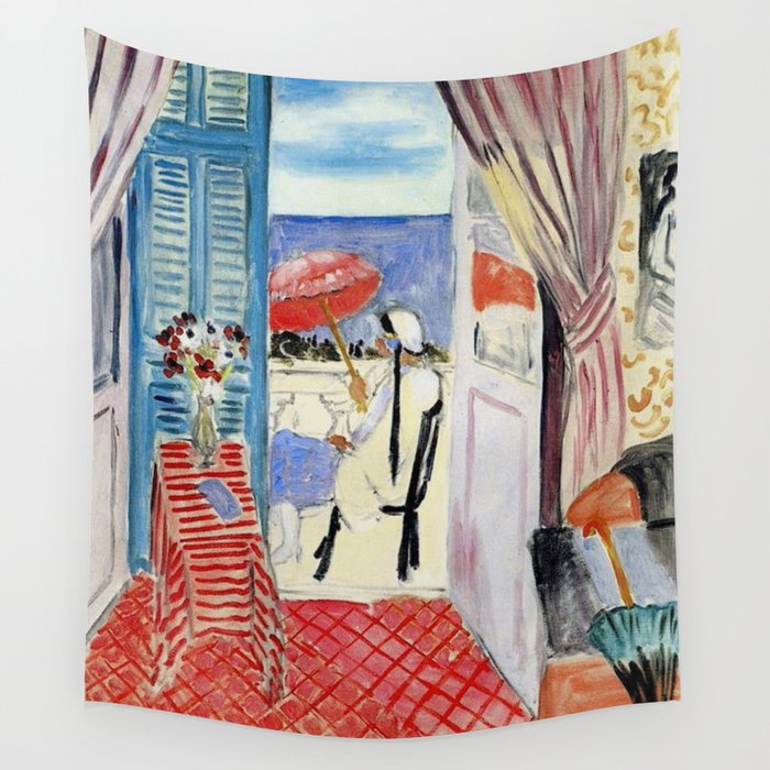 Henri Matisse Woman at The Open Window Painting Wall Tapestry Gallery Image 4