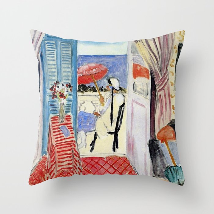 Henri Matisse Woman at The Open Window Painting Throw Pillow Gallery Image 6