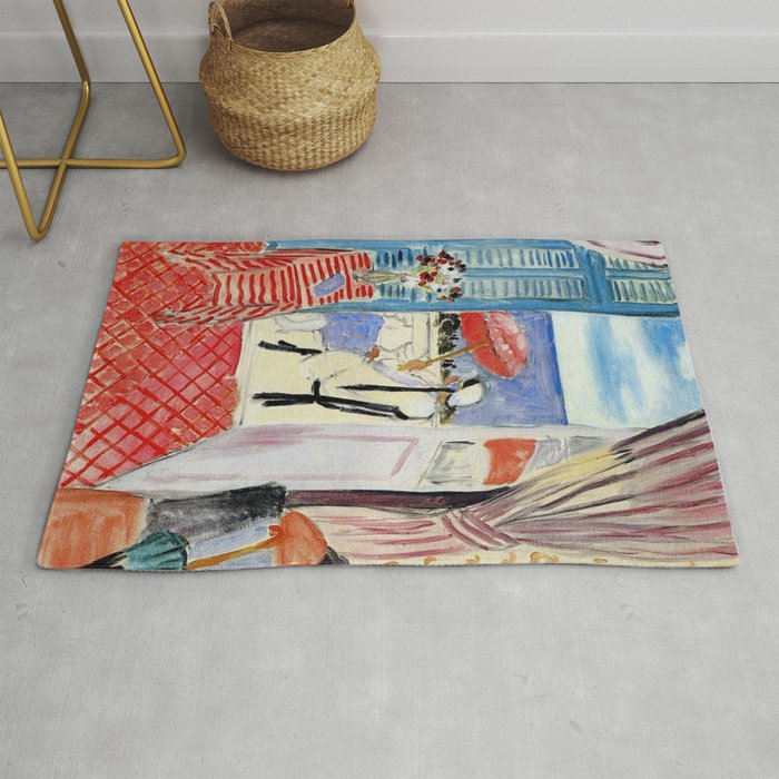 Henri Matisse Woman at The Open Window Painting Rug Gallery Image 1