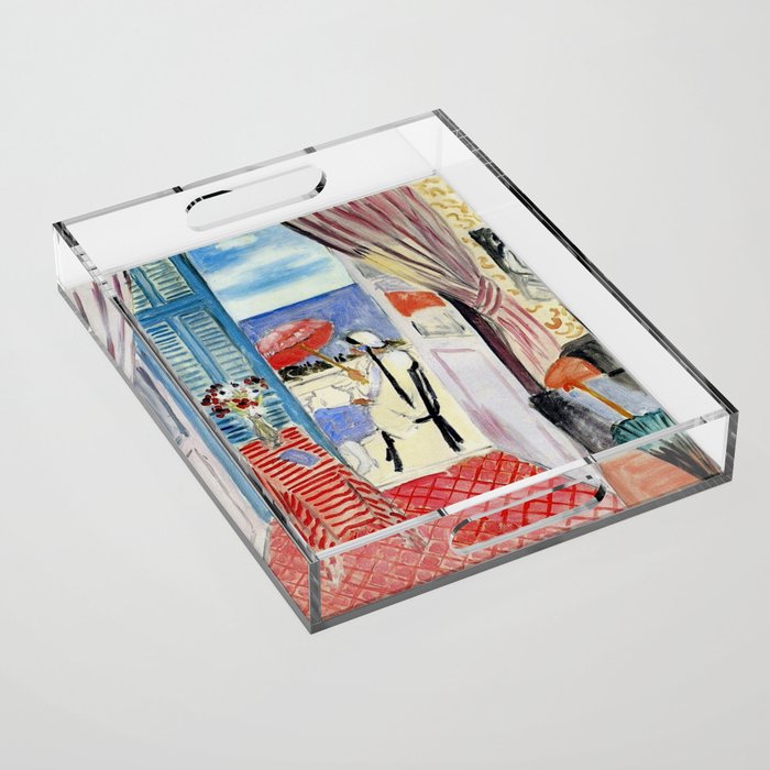 Henri Matisse Woman at The Open Window Painting Acrylic Tray Gallery Image 1