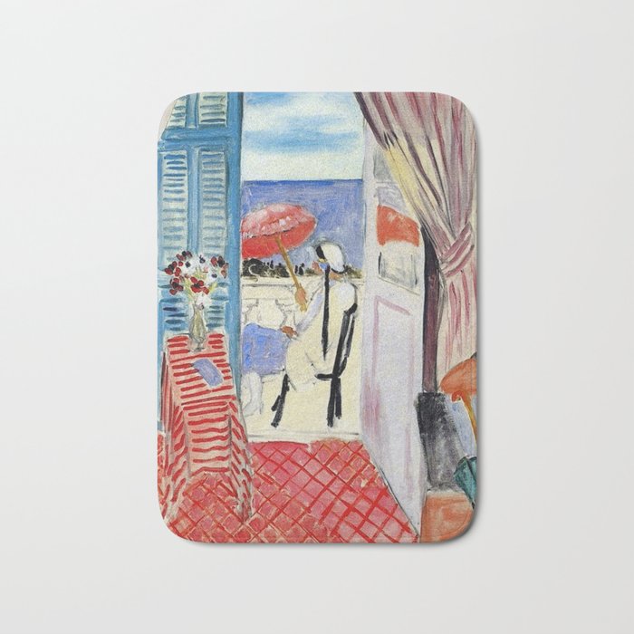 Henri Matisse Woman at The Open Window Painting Bath Mat Gallery Image 1