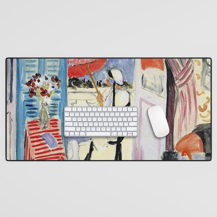 Henri Matisse Woman at The Open Window Painting Desk Mat Gallery Image 1