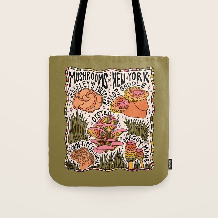 Mushrooms of New York Tote Bag Gallery Image 1