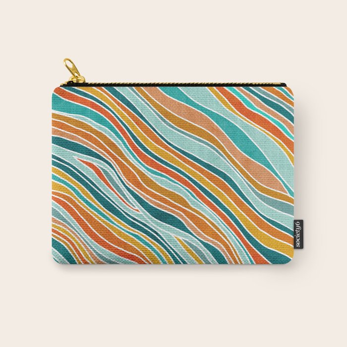 Colorful Summer Stripes Carry All Pouch Gallery Image 1