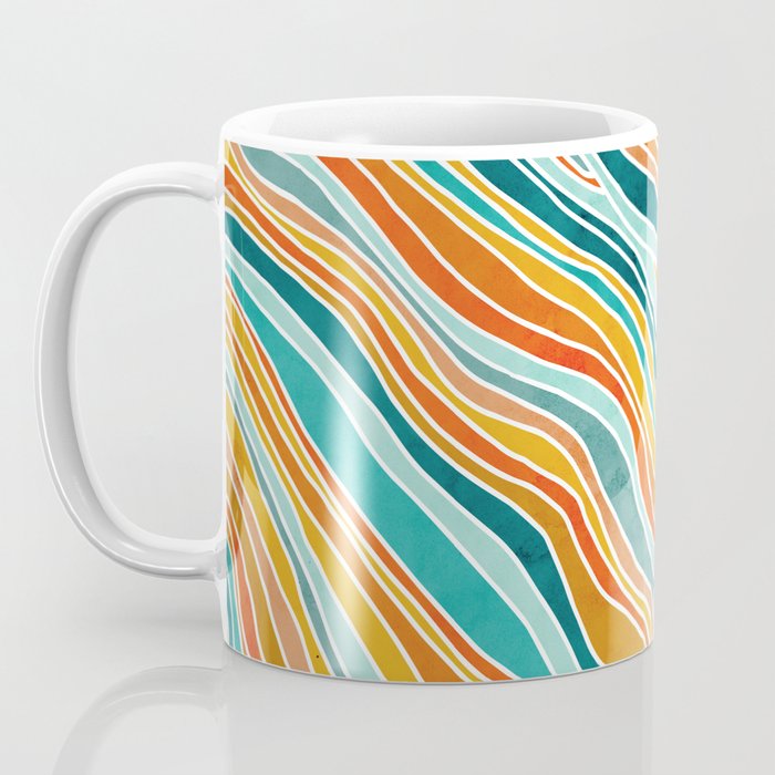 Colorful Summer Stripes Coffee Mug Gallery Image 3