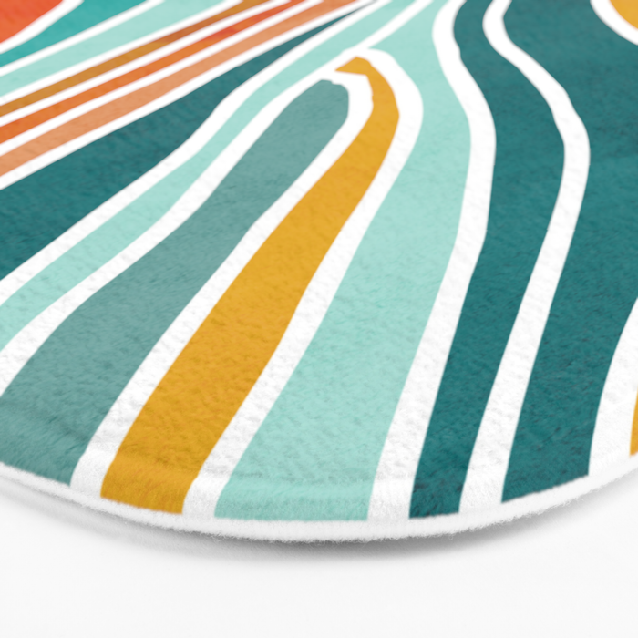 Colorful Summer Stripes Bath Mat Gallery Image 3
