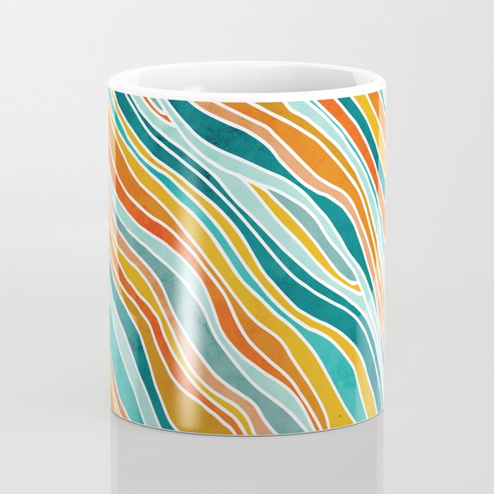 Colorful Summer Stripes Coffee Mug Gallery Image 4