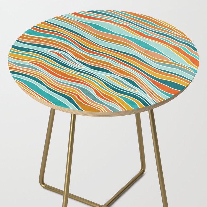 Colorful Summer Stripes Side Table Gallery Image 2