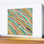 Colorful Summer Stripes Wall Mural Gallery Image 2