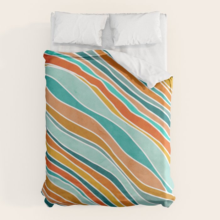 Colorful Summer Stripes Duvet Cover Gallery Image 6