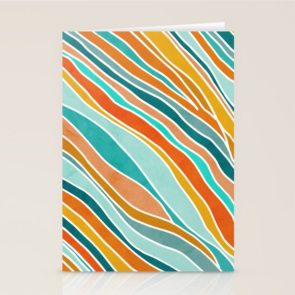 Colorful Summer Stripes Stationery Card Gallery Image 2