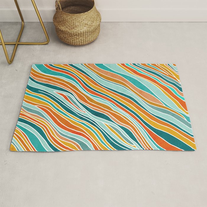 Colorful Summer Stripes Rug Gallery Image 1
