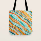 Colorful Summer Stripes Tote Bag Gallery Image 1