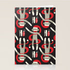 Sock Monkey Santa Stationery Card Gallery Image 2