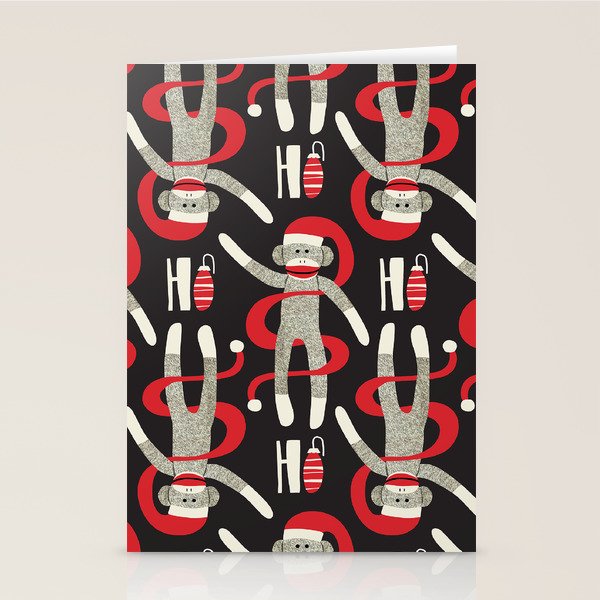 Sock Monkey Santa Stationery Card Gallery Image 2