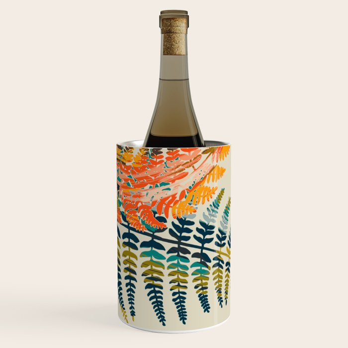 colorful fern leaves Wine Chiller Gallery Image 1
