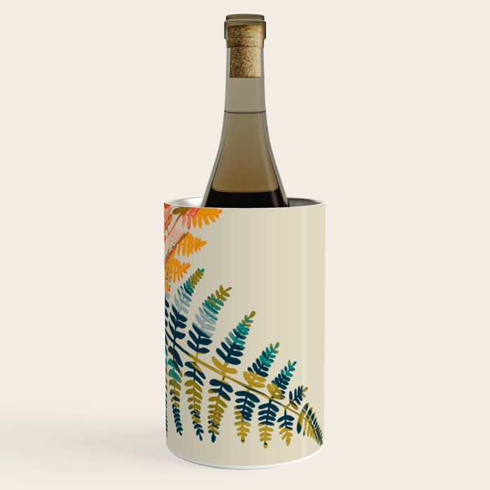 colorful fern leaves Wine Chiller Gallery Image 3