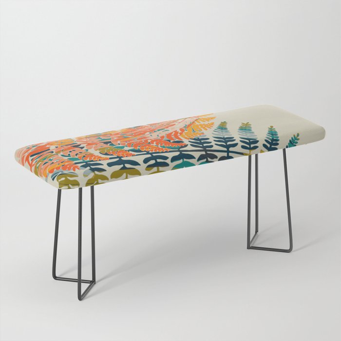 colorful fern leaves Bench Gallery Image 1