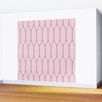Pink and Green Long Honeycomb Minimalist Geometric Pattern Wall Mural Gallery Image 2