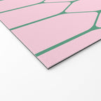 Pink and Green Long Honeycomb Minimalist Geometric Pattern Welcome Mat Gallery Image 2