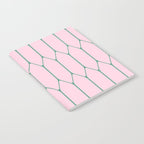 Pink and Green Long Honeycomb Minimalist Geometric Pattern Notebook Gallery Image 2