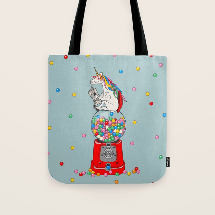 Unicorn Gumball Poop Tote Bag Gallery Image 1