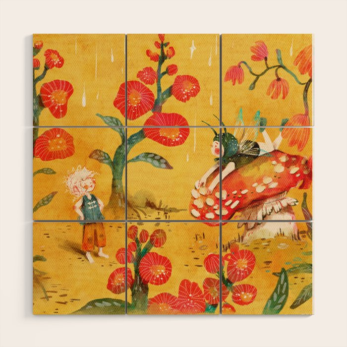 Advice From a Caterpillar - Alice in Wonderland Wood Wall Art Gallery Image 1