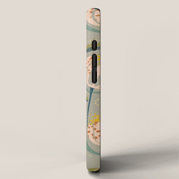 Floating scandi flowers earthy tones iPhone Case Gallery Image 2
