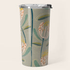 Floating scandi flowers earthy tones Travel Mug Gallery Image 2
