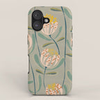 Floating scandi flowers earthy tones iPhone Case Gallery Image 1