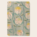 Floating scandi flowers earthy tones Cutting Board Gallery Image 1
