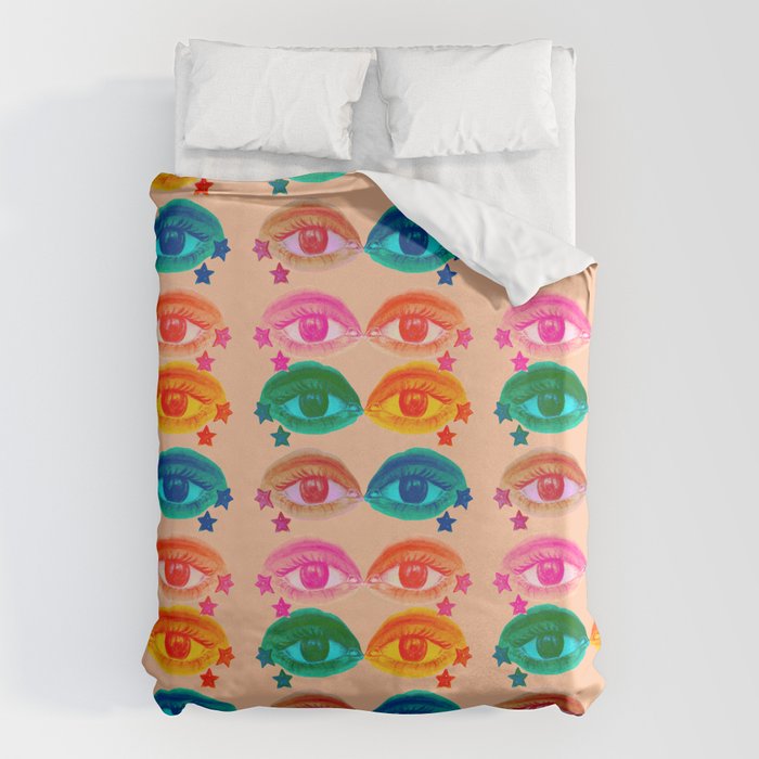 Mystic Colored Eye Pattern  Duvet Cover Gallery Image 6