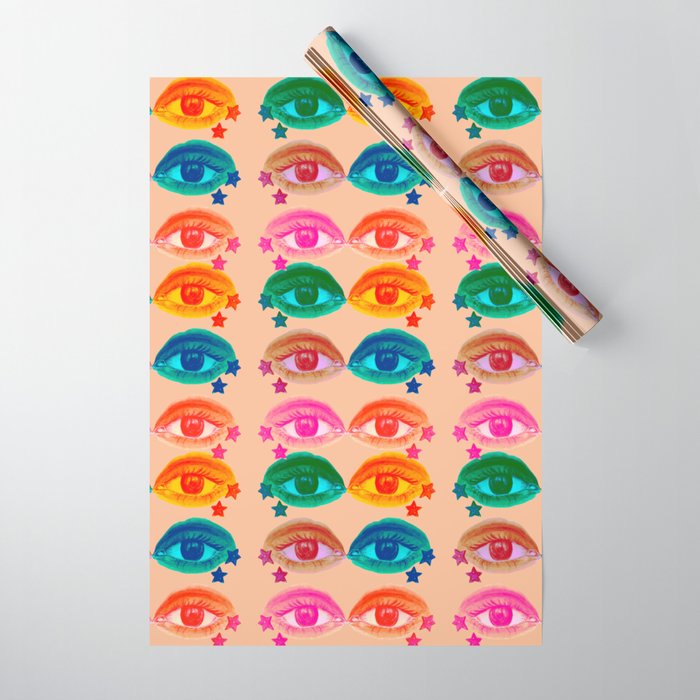 Mystic Colored Eye Pattern  Wrapping Paper Gallery Image 1